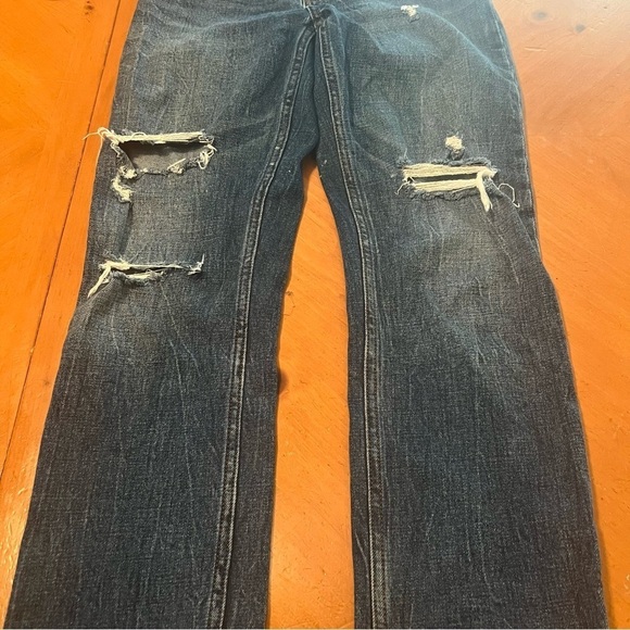 Abercrombie & Fitch Curve Love Ultra High Rise Ankle Straight Jean Distressed 24 - Picture 7 of 13